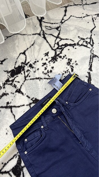 xs Beden lacivert Renk Trendyol flare jeans