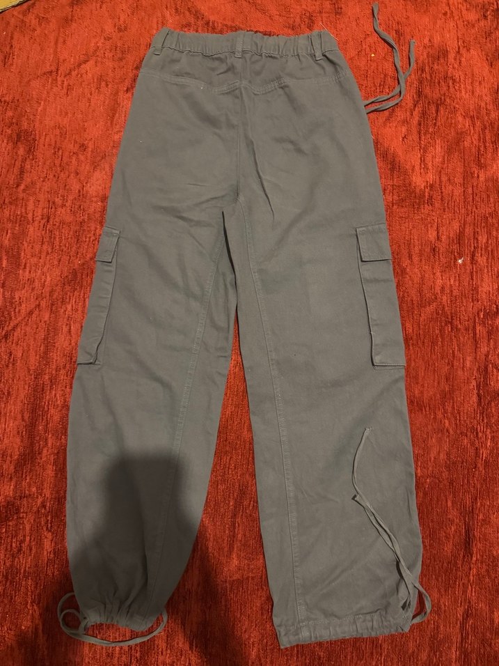 Gri Kadın Kargo Pantolon - Görsel 3