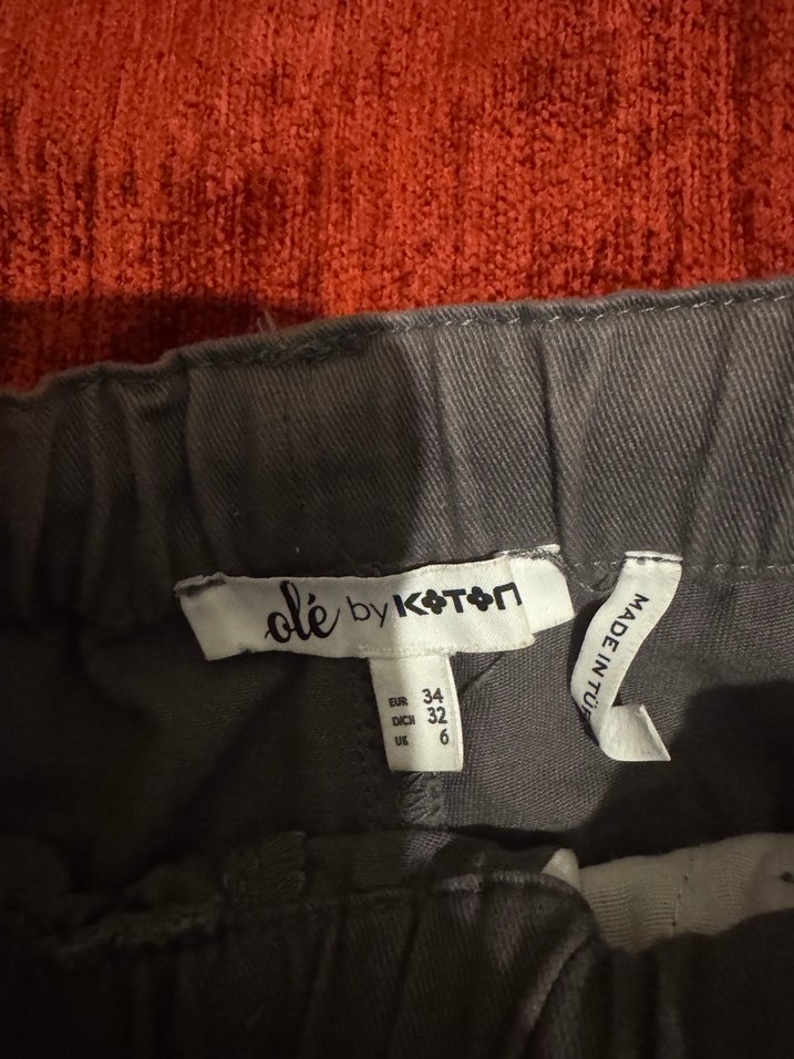 Gri Kadın Kargo Pantolon - Görsel 2