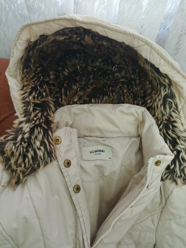 Kürklü Uzun Kadın Kışlık Mont - Görsel 5