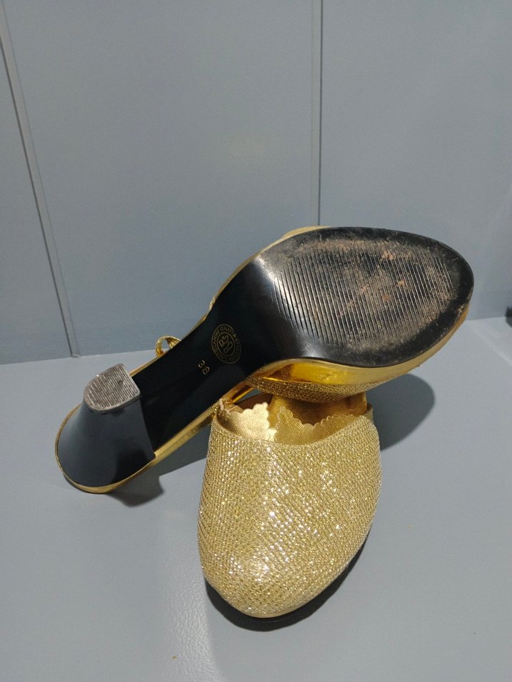 Altın Renkli  Kadın Topuklu Ayakkabı - Görsel 4