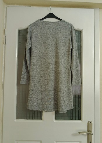 Kadın Gri Desenli Uzun Triko Tunik - Görsel 6