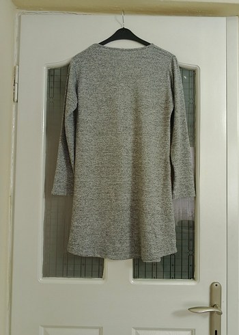 Kadın Gri Desenli Uzun Triko Tunik - Görsel 7