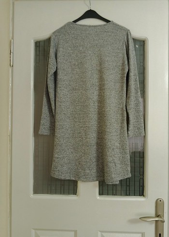 Kadın Gri Desenli Uzun Triko Tunik - Görsel 9