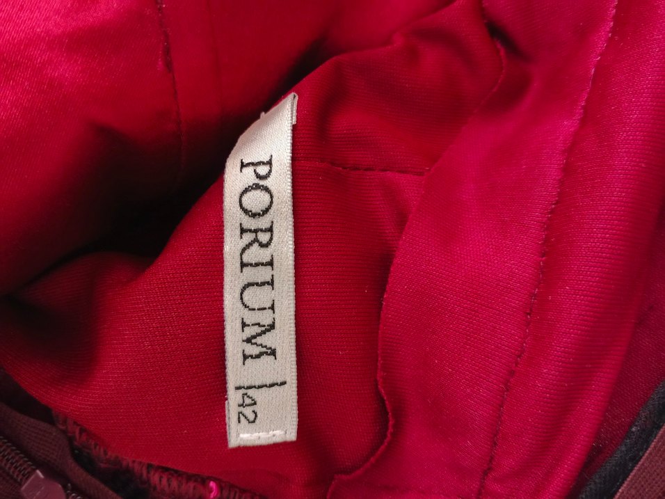 Bordo Uzun Abiye Elbise - Görsel 3