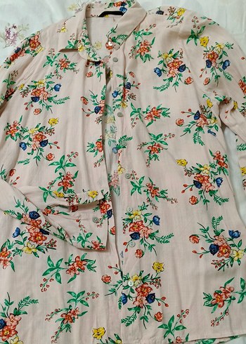 Çiçek Desenli Bohem Kadın Gömlek - Görsel 3