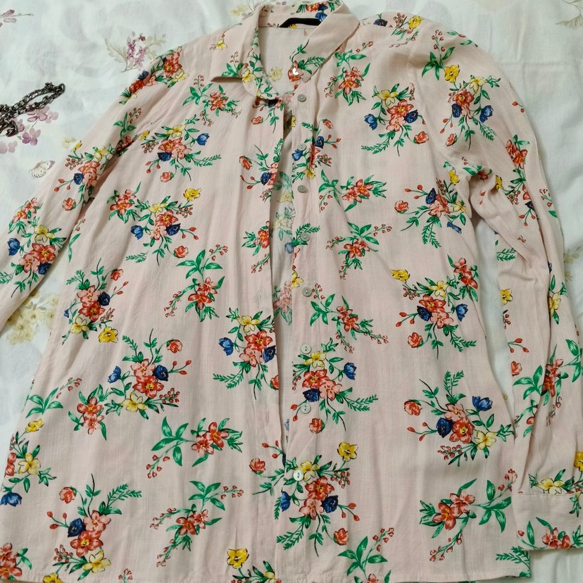 Çiçek Desenli Bohem Kadın Gömlek - Görsel 2