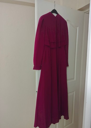 Uzun Mürdüm kadın Elbise - Görsel 8