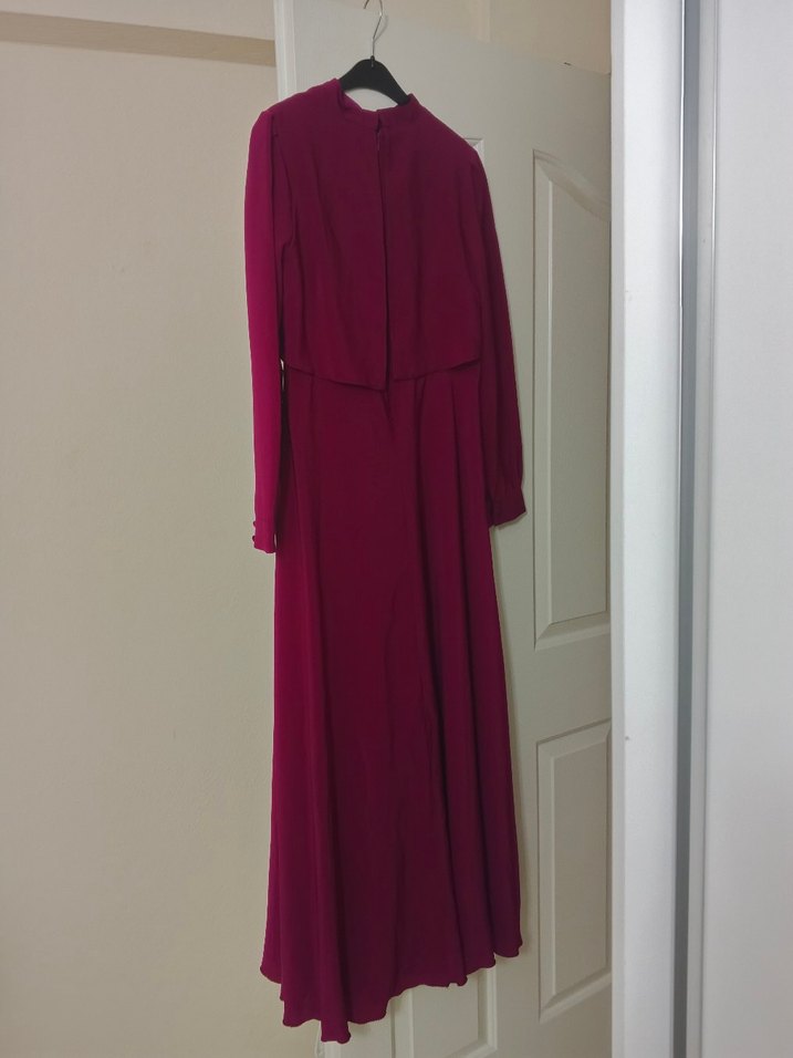 Uzun Mürdüm kadın Elbise - Görsel 4