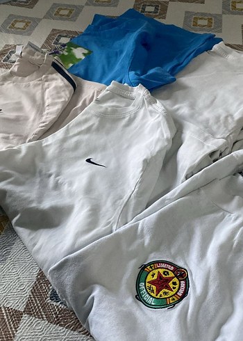 Beyaz Erkek Çocuk Rahat Kesim Eşofman Altı