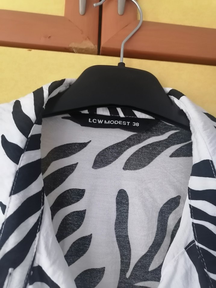 Desenli Uzun Kollu Salaş Kadın Gömlek - Görsel 2