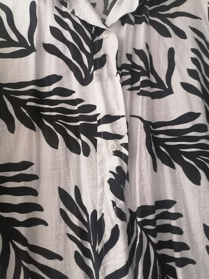 Desenli Uzun Kollu Salaş Kadın Gömlek - Görsel 4