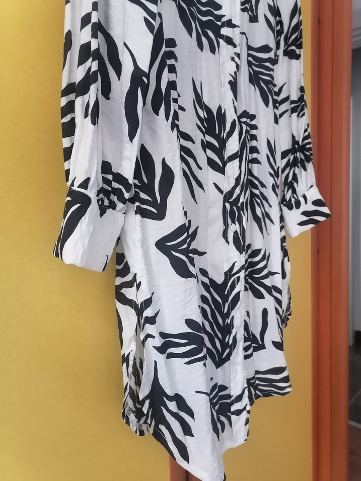 Desenli Uzun Kollu Salaş Kadın Gömlek - Görsel 3