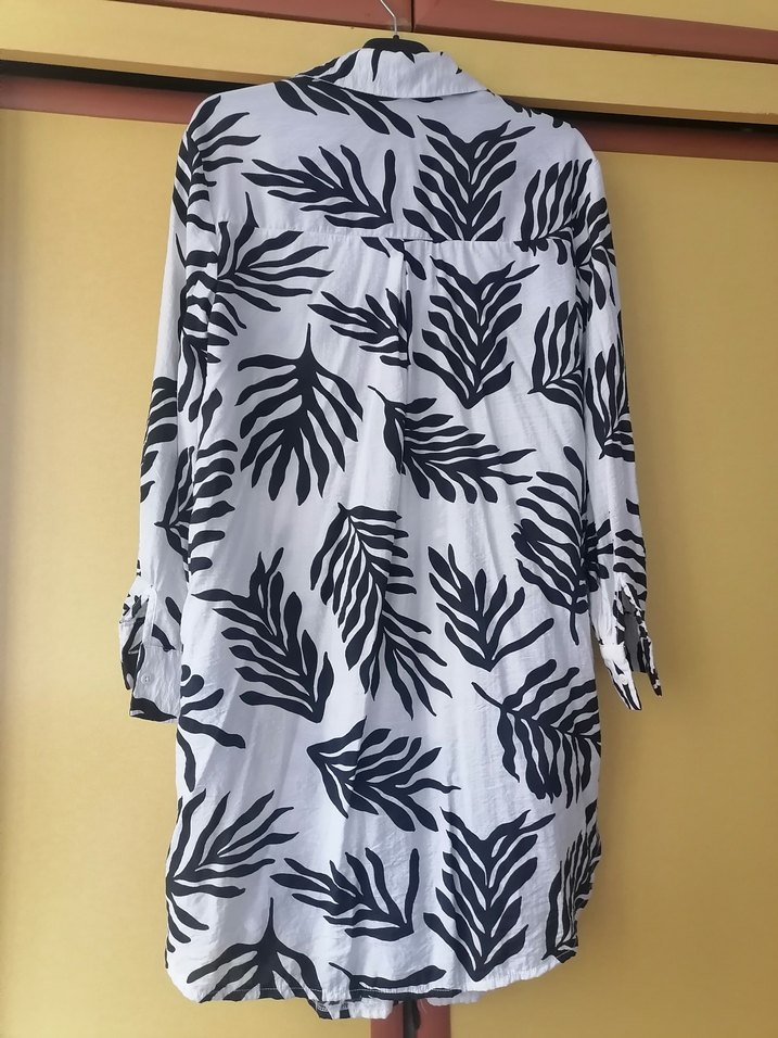 Desenli Uzun Kollu Salaş Kadın Gömlek - Görsel 5