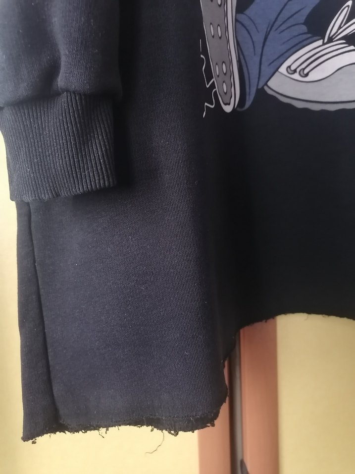 Bugs Bunny Baskılı siyah Kadın Sweatshirt - Görsel 5