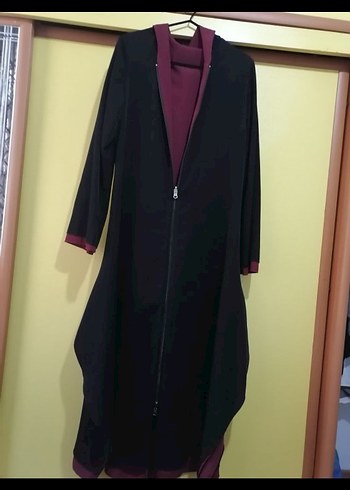 Bordo siyah salaş ferace - Görsel 2