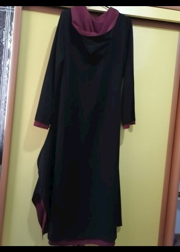 Bordo siyah salaş ferace - Görsel 4