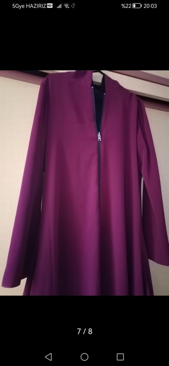 Bordo siyah salaş ferace - Görsel 3