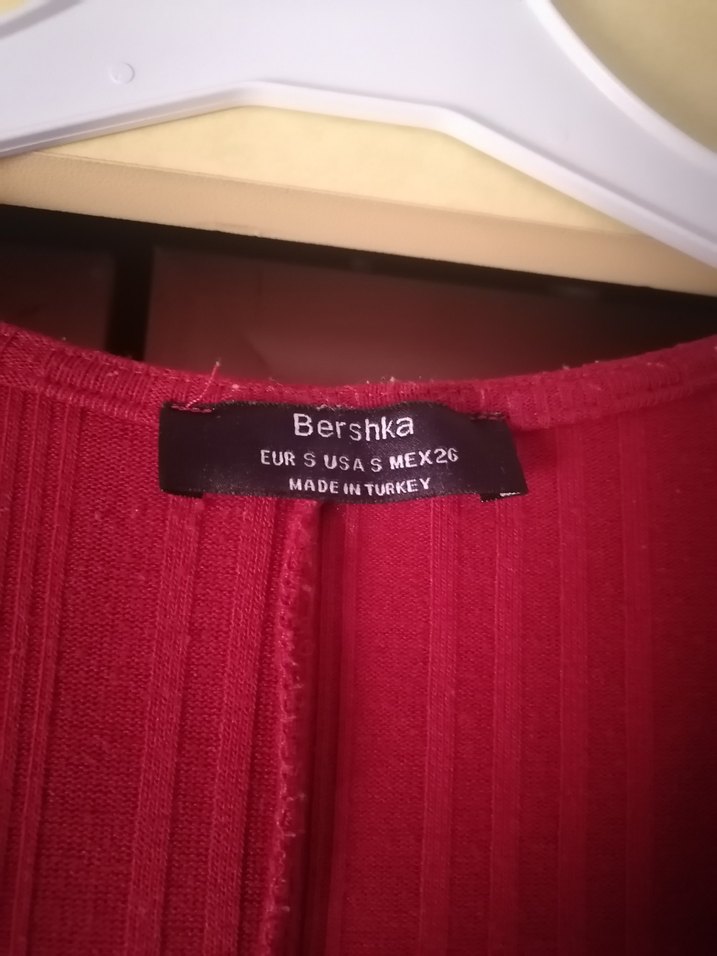 Bordo V Yaka Düğmeli Uzun Kadın Tulum - Görsel 4