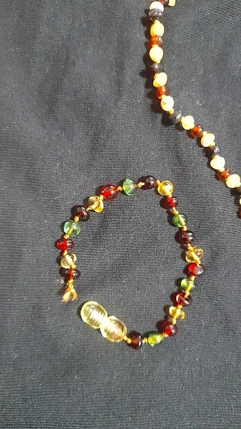 Bebek kehribar kolye bileklik  - Görsel 4