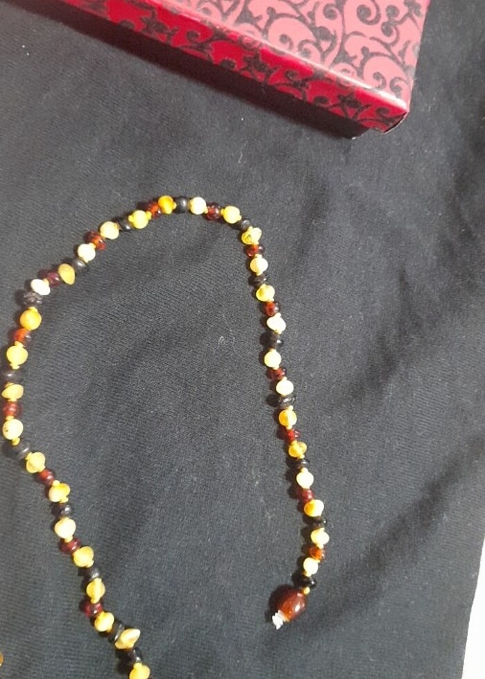 Bebek kehribar kolye bileklik  - Görsel 3