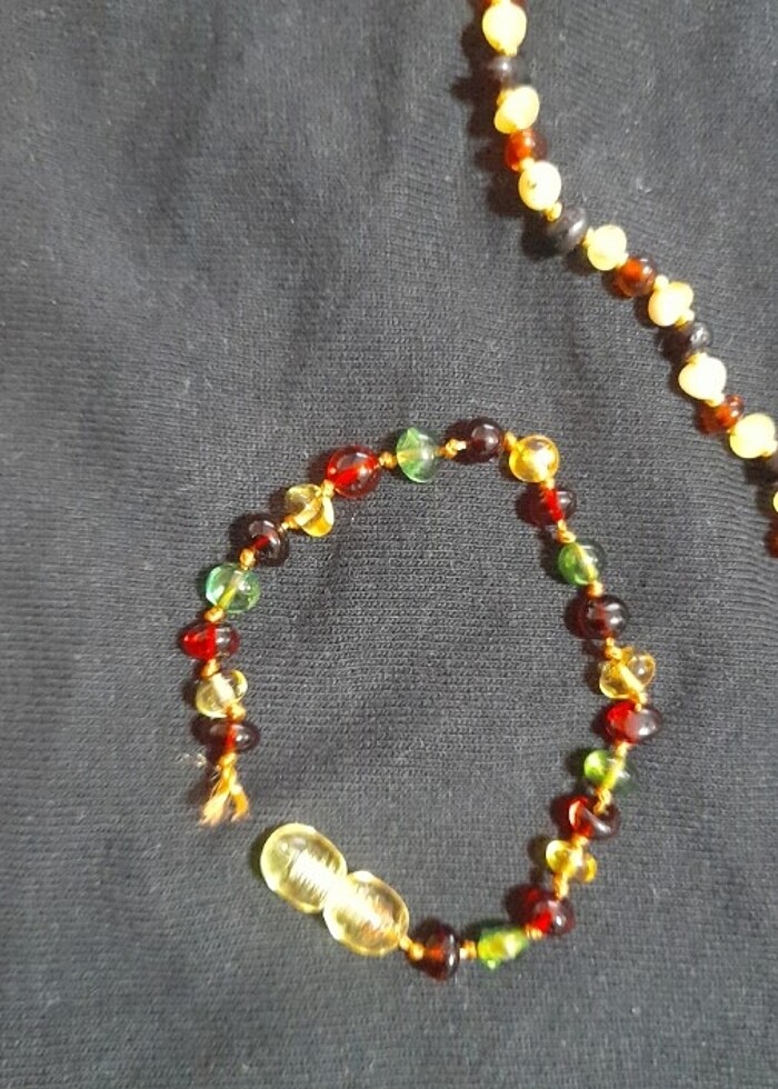 Bebek kehribar kolye bileklik  - Görsel 4