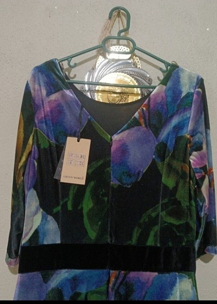 Sıfır kadife elbise  - Görsel 2