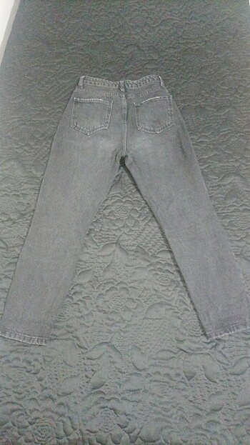 36 Beden Koyu gri mom jean