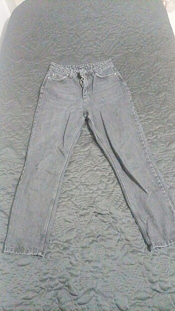 36 Beden siyah Renk Koyu gri mom jean