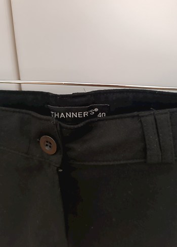 Diğer Kemerli Siyah Mini Keten Şort