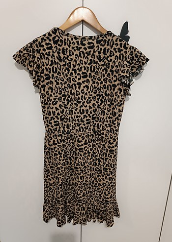 Trendyol & Milla Kahverengi Leopar Desenli Midi Elbise