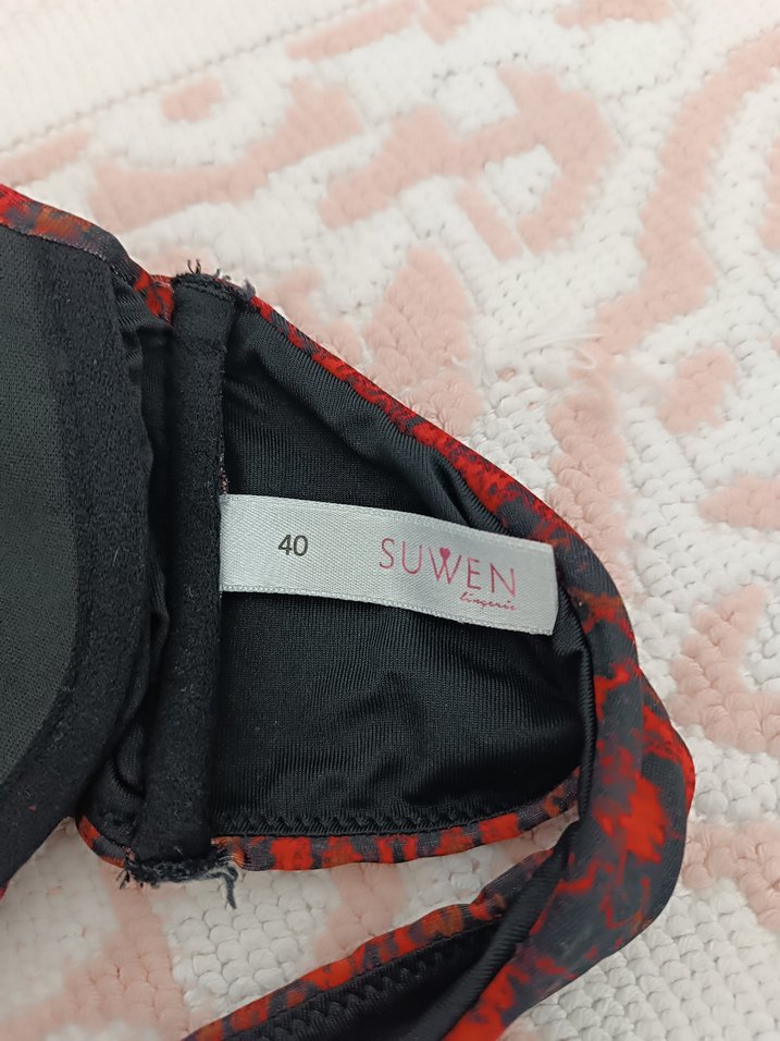 Kırmızı Bağlamalı Bohem Bikini Üstü - Görsel 4