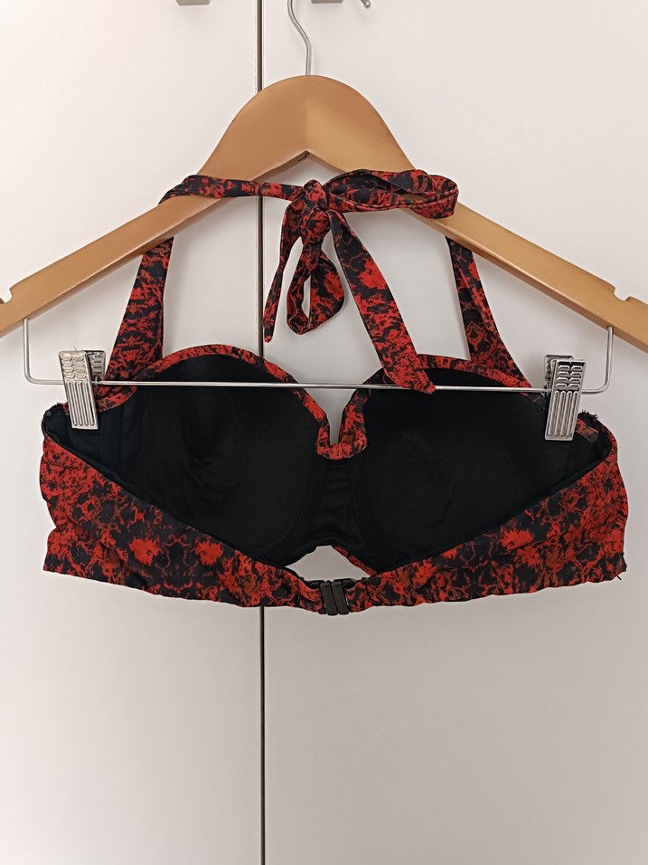 Kırmızı Bağlamalı Bohem Bikini Üstü - Görsel 2