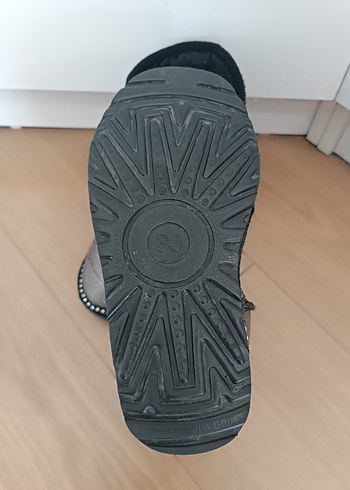 Gri Metalik Kadın Kürklü Bot - Görsel 6