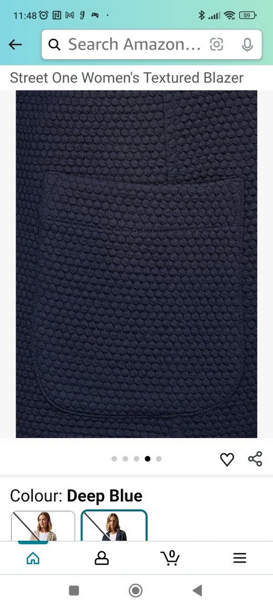 Düğmeli Lacivert Kadın Blazer Ceket - Görsel 3