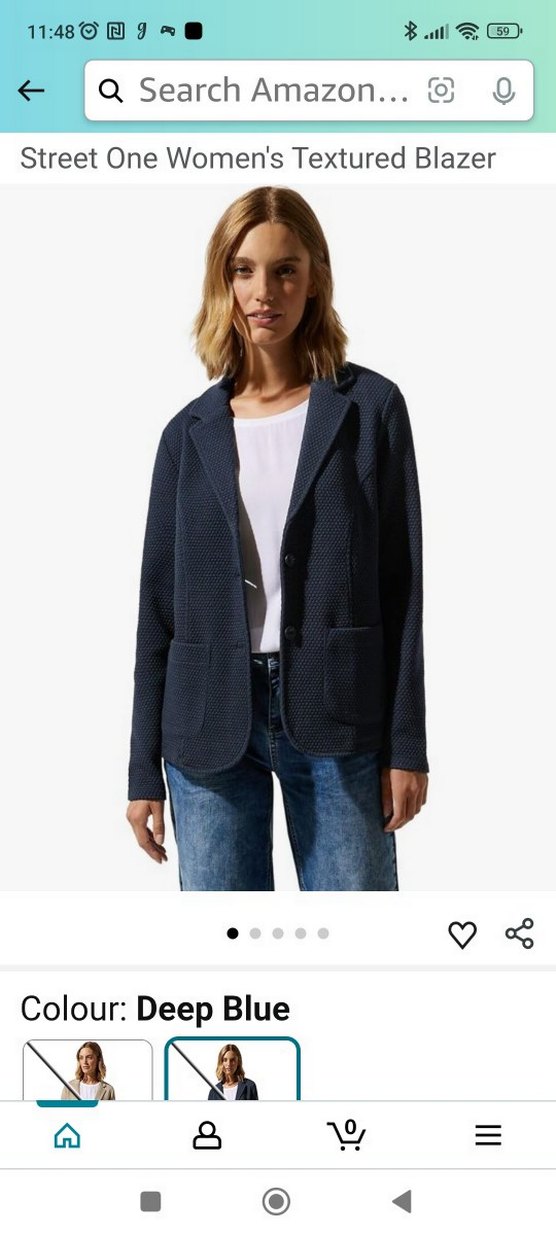 Düğmeli Lacivert Kadın Blazer Ceket - Görsel 2