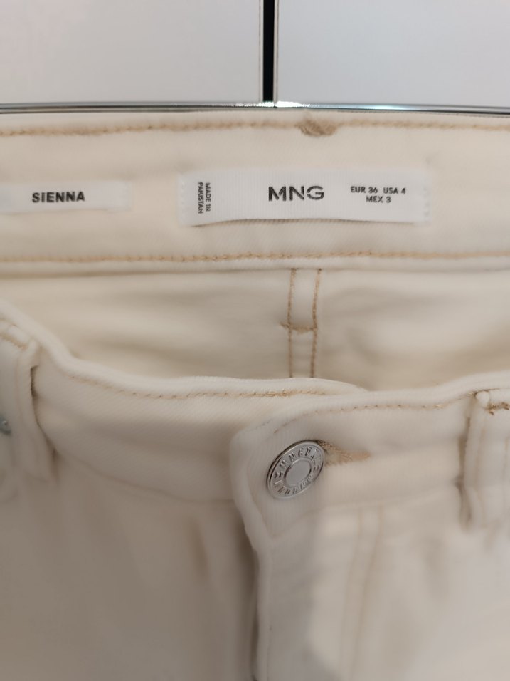 Bej Kadın Regular Fit Midi Kot Pantolon - Görsel 5