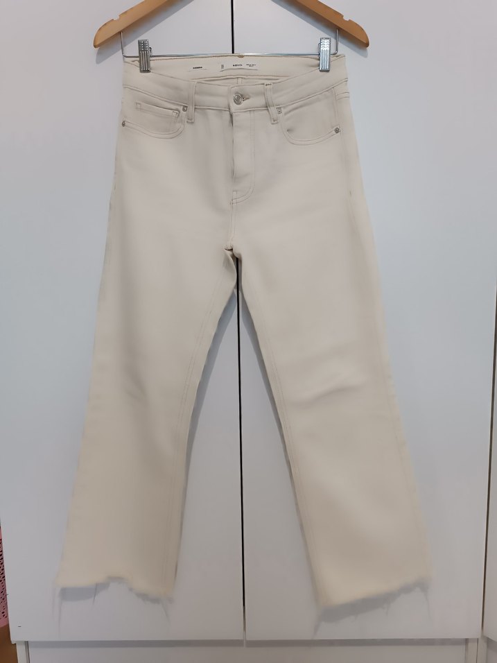 Bej Kadın Regular Fit Midi Kot Pantolon - Görsel 4