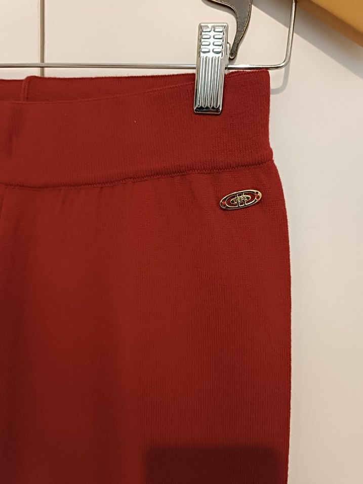 Bordo Salaş Bol Paça Kadın Pantolon - Görsel 4