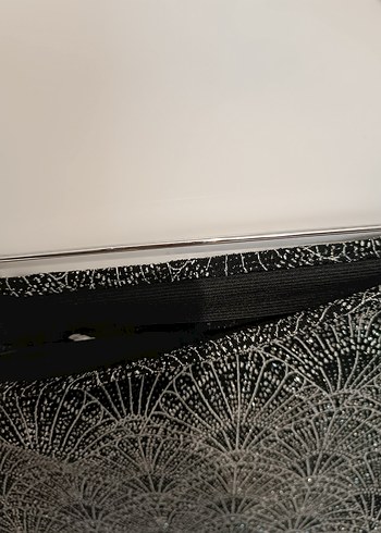 Siyah Desenli Simli Midi Mini Etek - Görsel 3