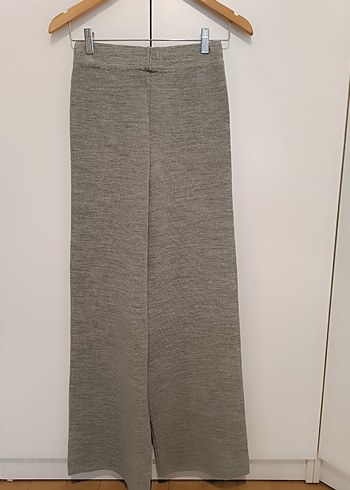 Gri Örgü Kadın Yün Pantolon - Görsel 3