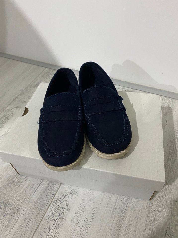 Koyu Mavi Erkek Çocuk Süet Ayakkabı - Görsel 2