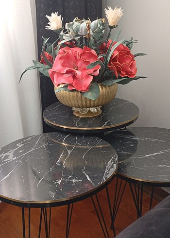 Koyu Kırmızı Yapay Çiçek Aranjmanı - Görsel 3