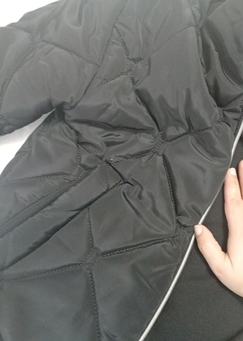 Siyah Fermuarlı Kadın Günlük Mont - Görsel 5