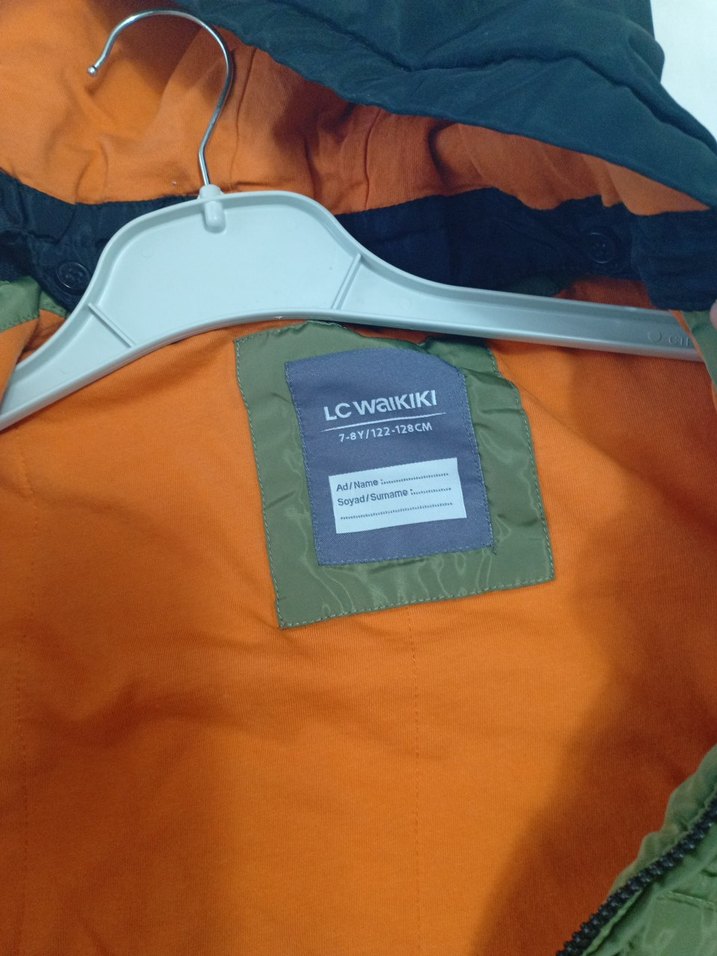 Kapüşonlu Haki Erkek Çocuk Mont - Görsel 5