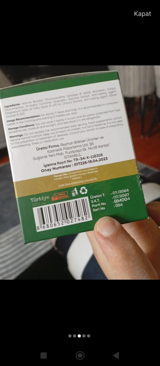 Bromelain, Kuersetin, L-Karnitin ve Glukomannan Takviyesi - Görsel 2