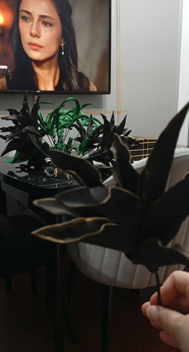 siyah Gold Dekoratif Yapay Bitki - Görsel 4