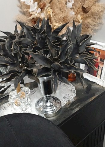 Siyah lateks çiçek 2 adet fiyatı vazolar ayri - Görsel 4