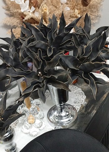 Siyah lateks çiçek 2 adet fiyatı vazolar ayri - Görsel 3