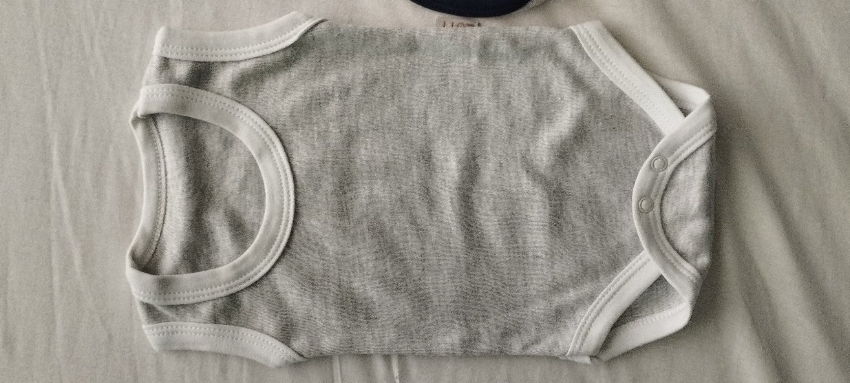 Gri Kolsuz Bebek Body Balıkçı Yaka Pamuk - Görsel 3